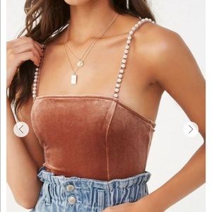 NWT Forever 21 Velvet Bodysuit